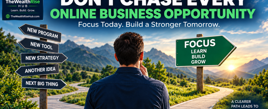 DON’T CHASE EVERY ONLINE BUSINESS OPPORTUNITY