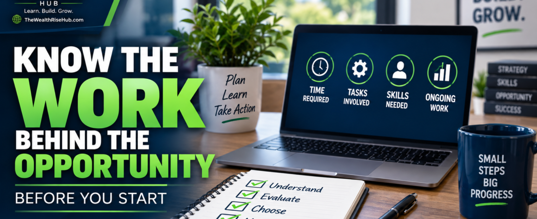 Know the Work Behind the Opportunity Before You Start