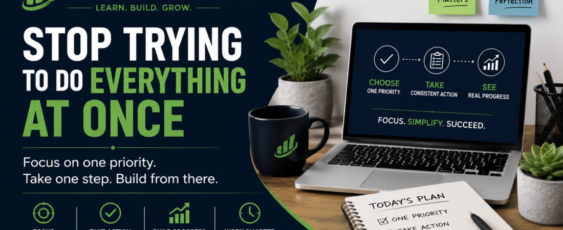 Stop Trying to Do Everything at Once When Building an Online Business