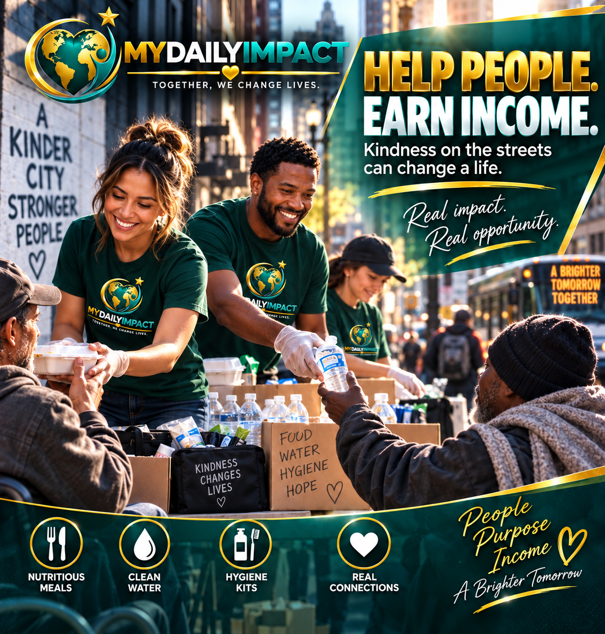 MyDailyImpact — Help People. Earn Income. A message about helping others, creating positive change, and exploring income opportunities with purpose.